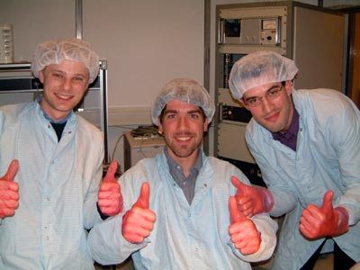A happy team after the successful laydown of all solar panels for SSETI Express