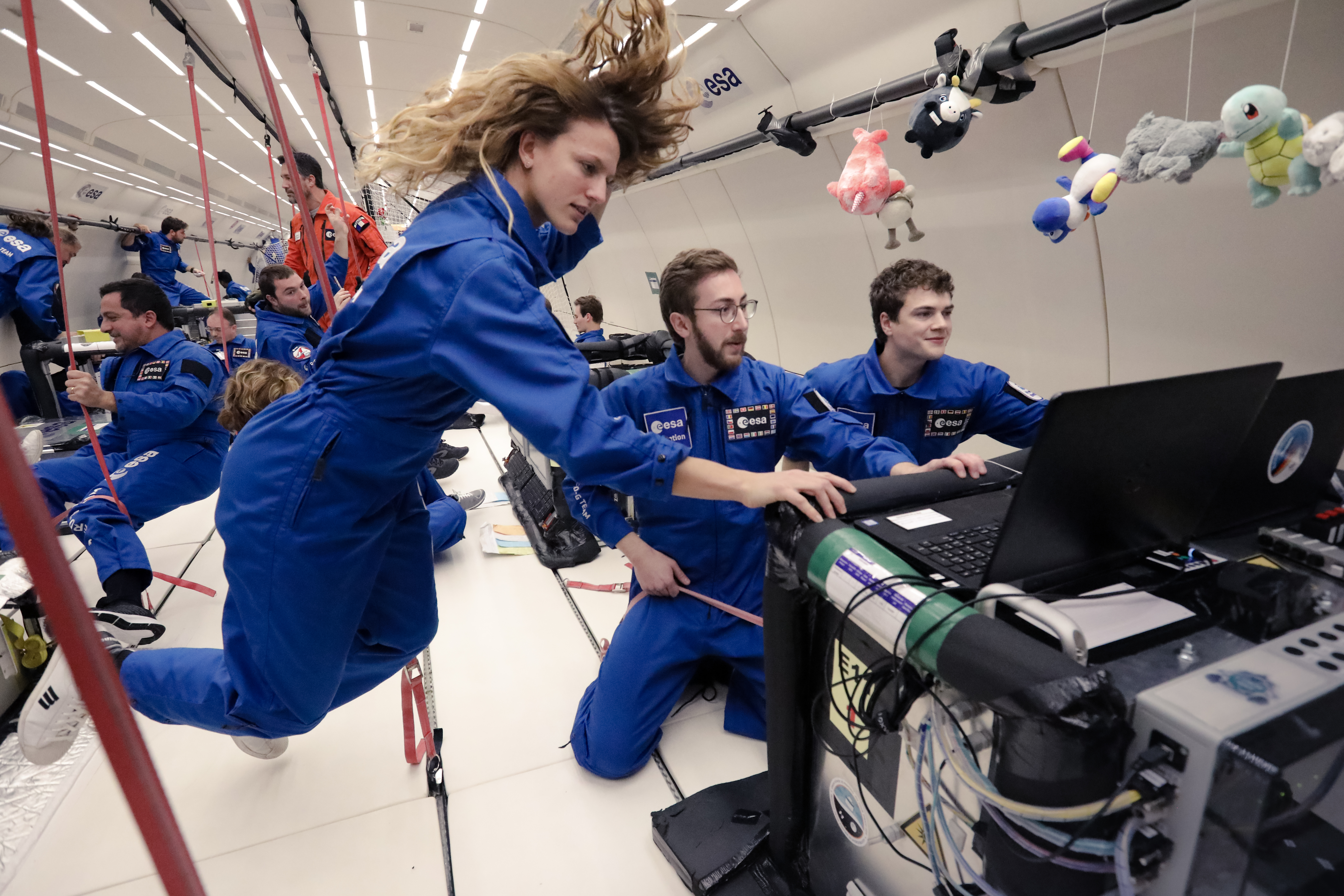 Powder-based 3D printing performed in microgravity