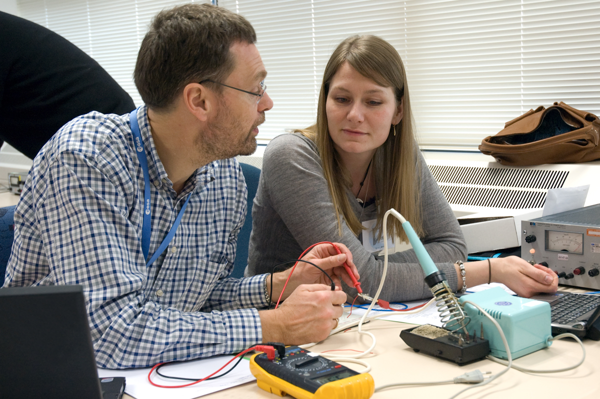 Teachers received hands-on experience