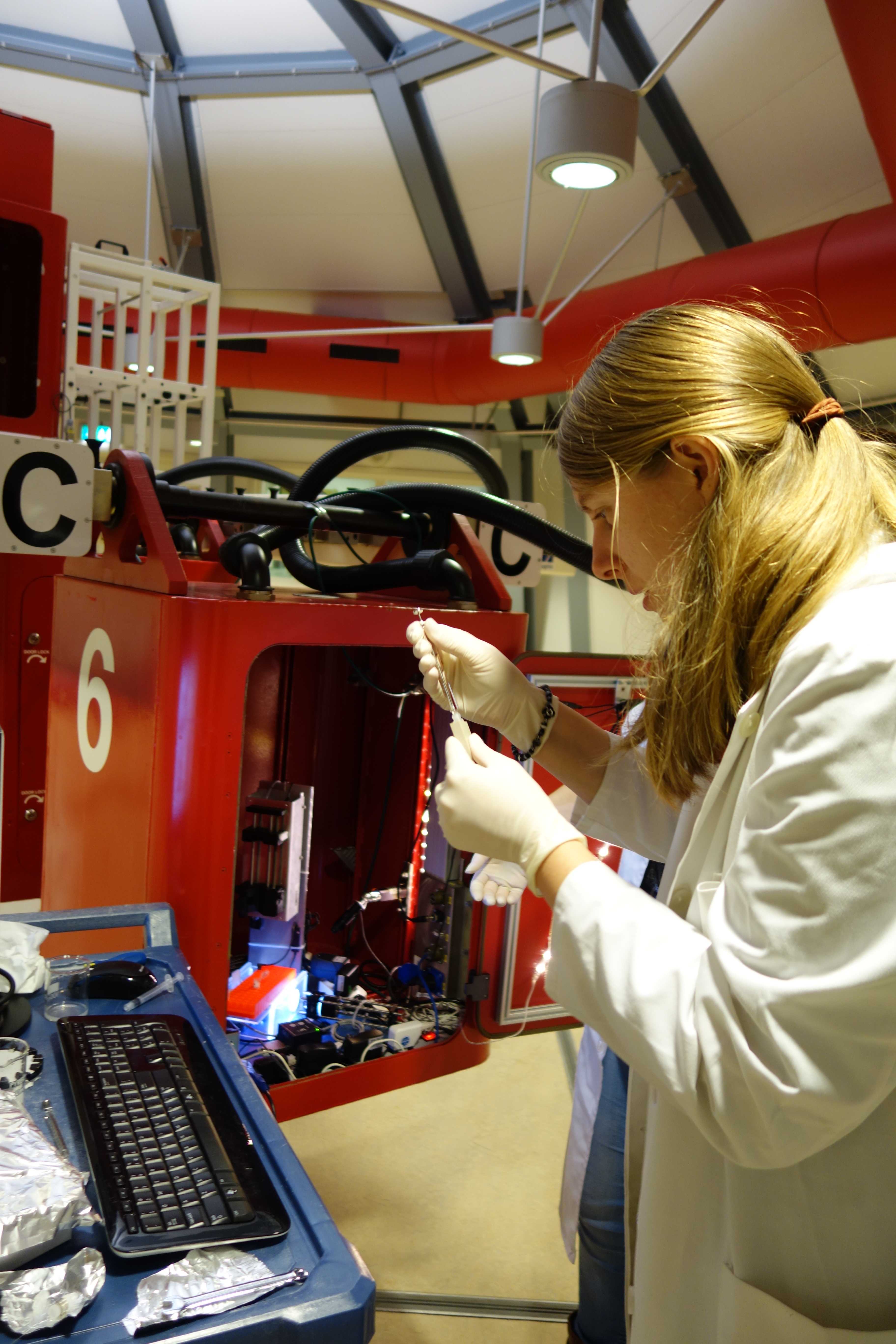 Preparing a syringe for hypergravity droplet generation