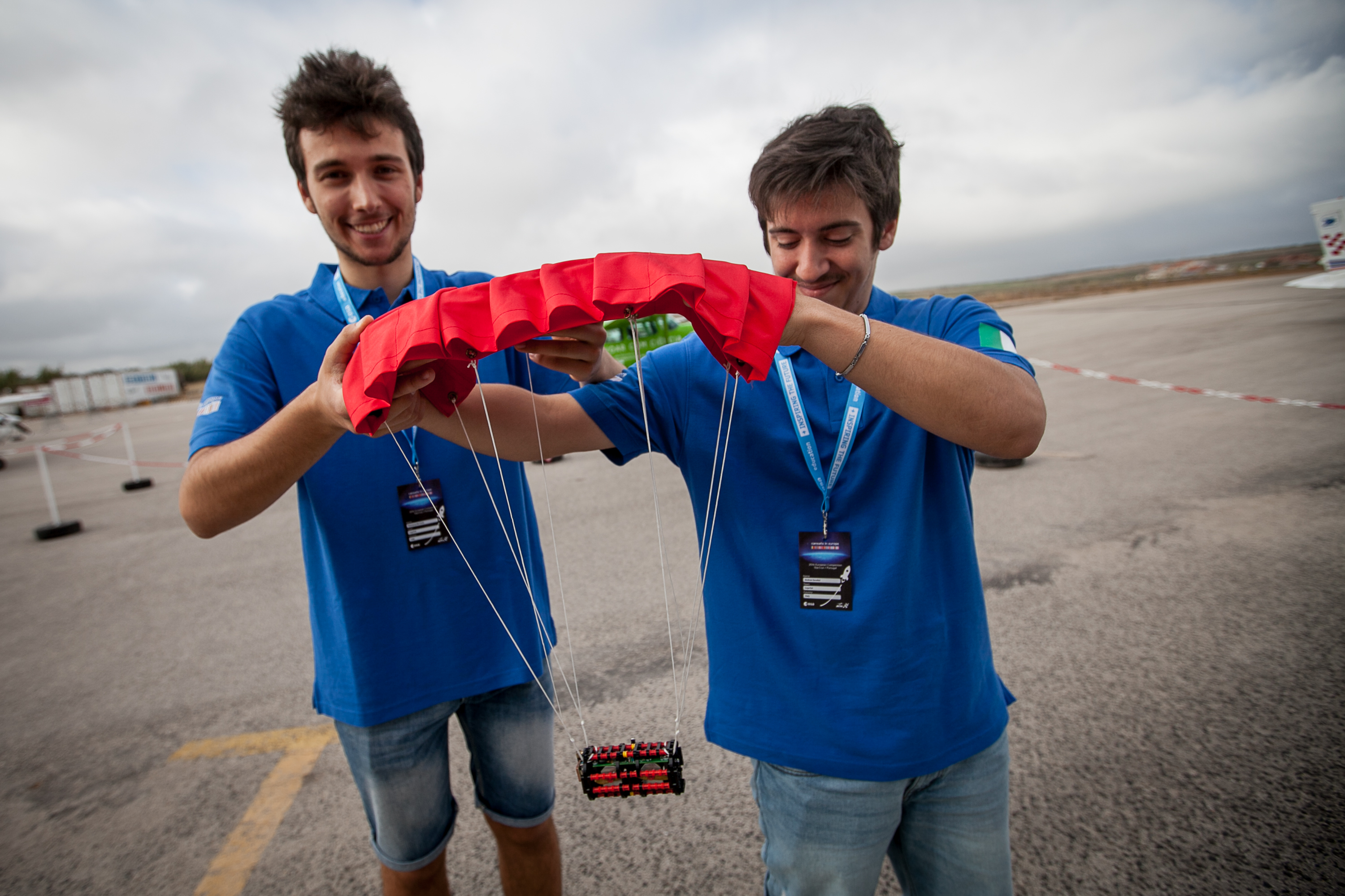 CanSat with its parachute