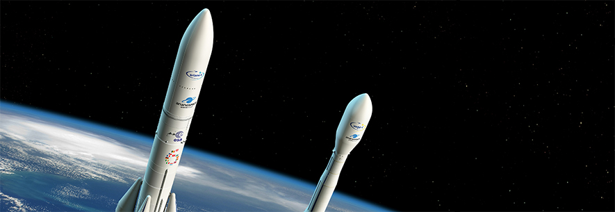 Artist's view of Ariane 6 and Vega-C