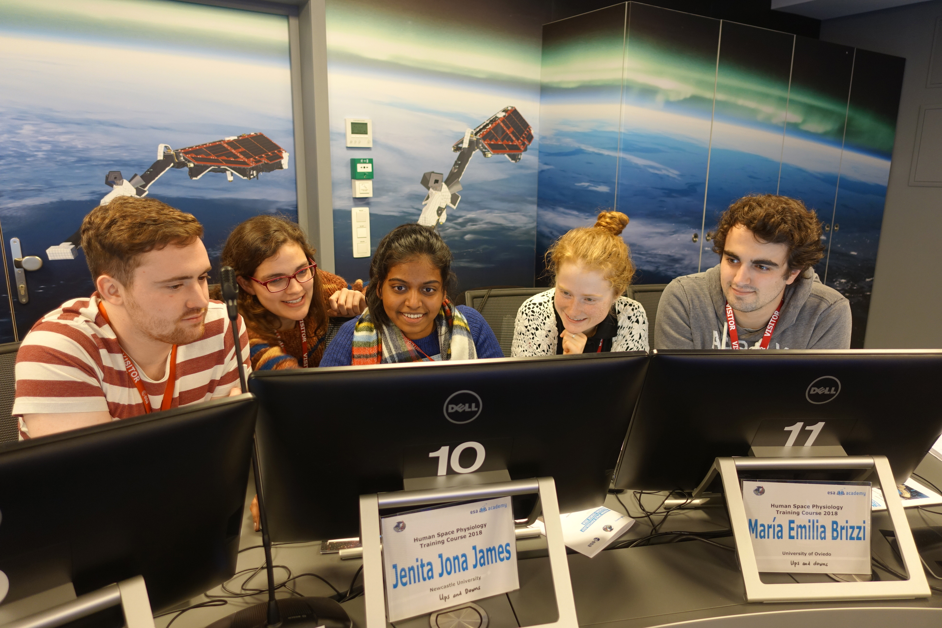 Students working on their group project