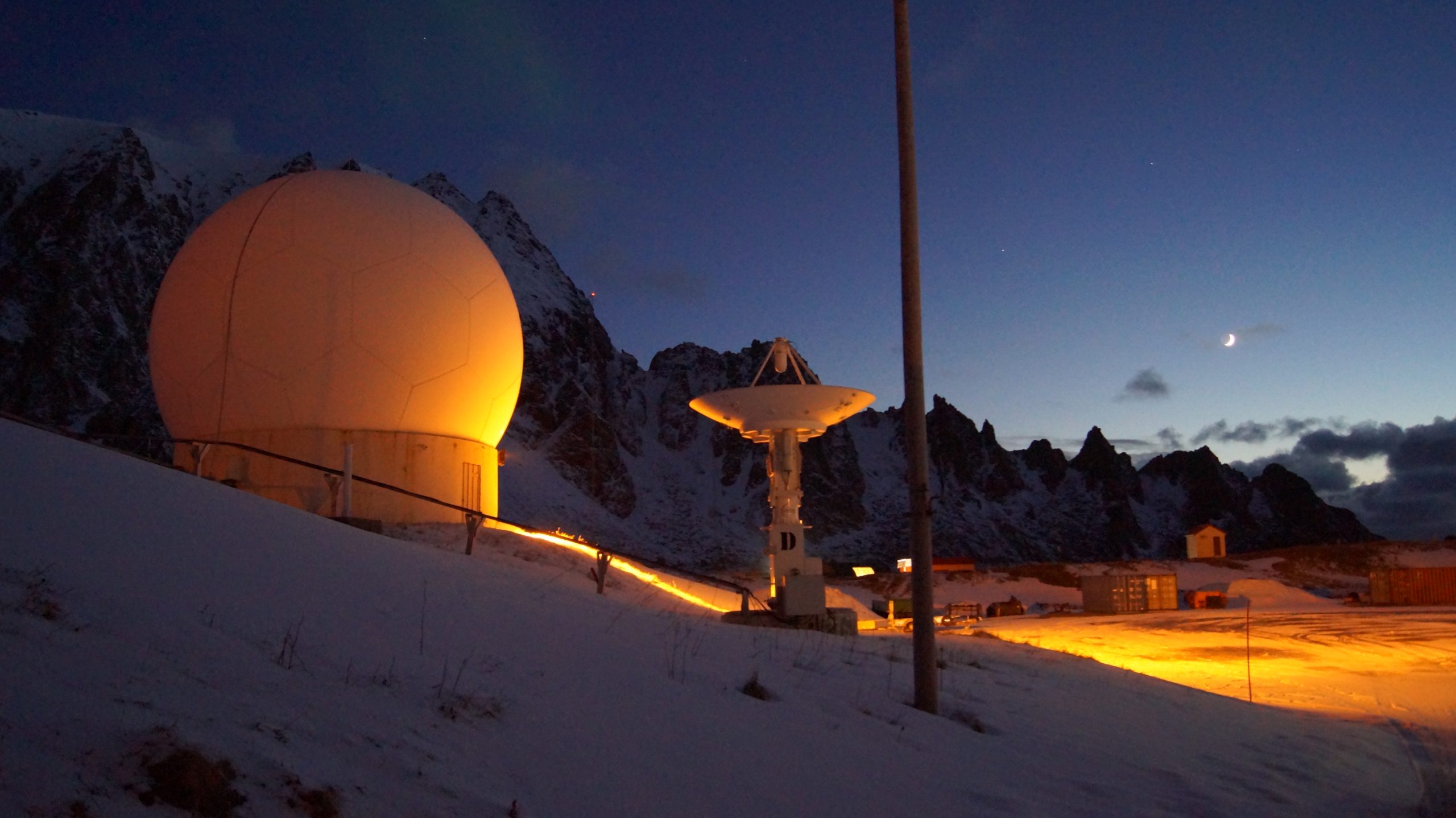 A view of some telemetry antennea at Andoya Space Center
