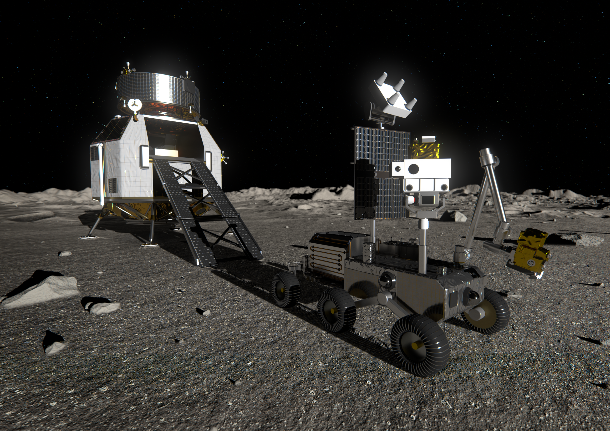 Heracles: landing on the moon and returning home
