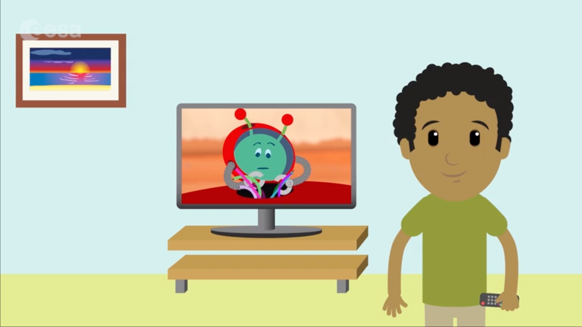 Watching Paxi on TV