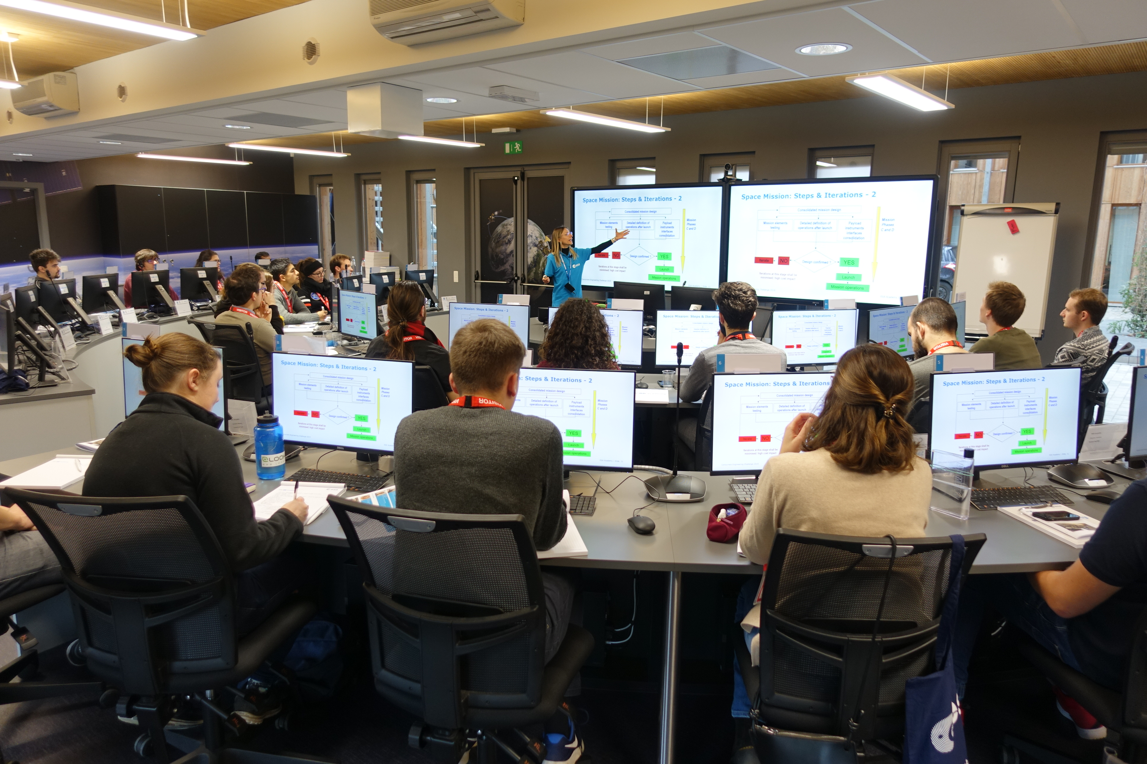 Students learning about the concurrent engineering approach