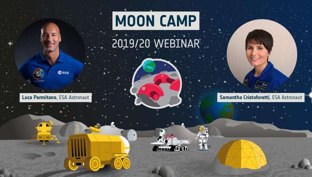 Watch the Moon Camp webinar with ESA astronauts Samantha Cristoforetti and Luca Parmitano