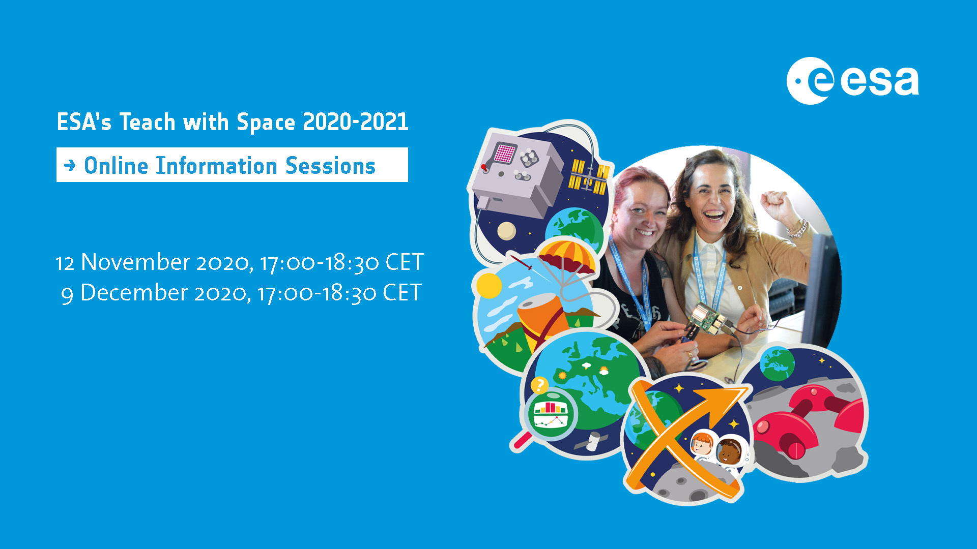 Join ESA’s Teach with Space 2020-2021 Online Information Sessions