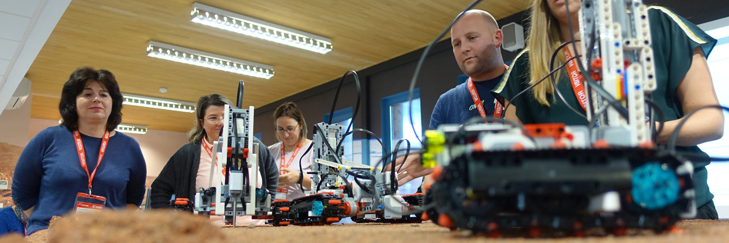 Secondary school teachers exploring the surface of planet Mars