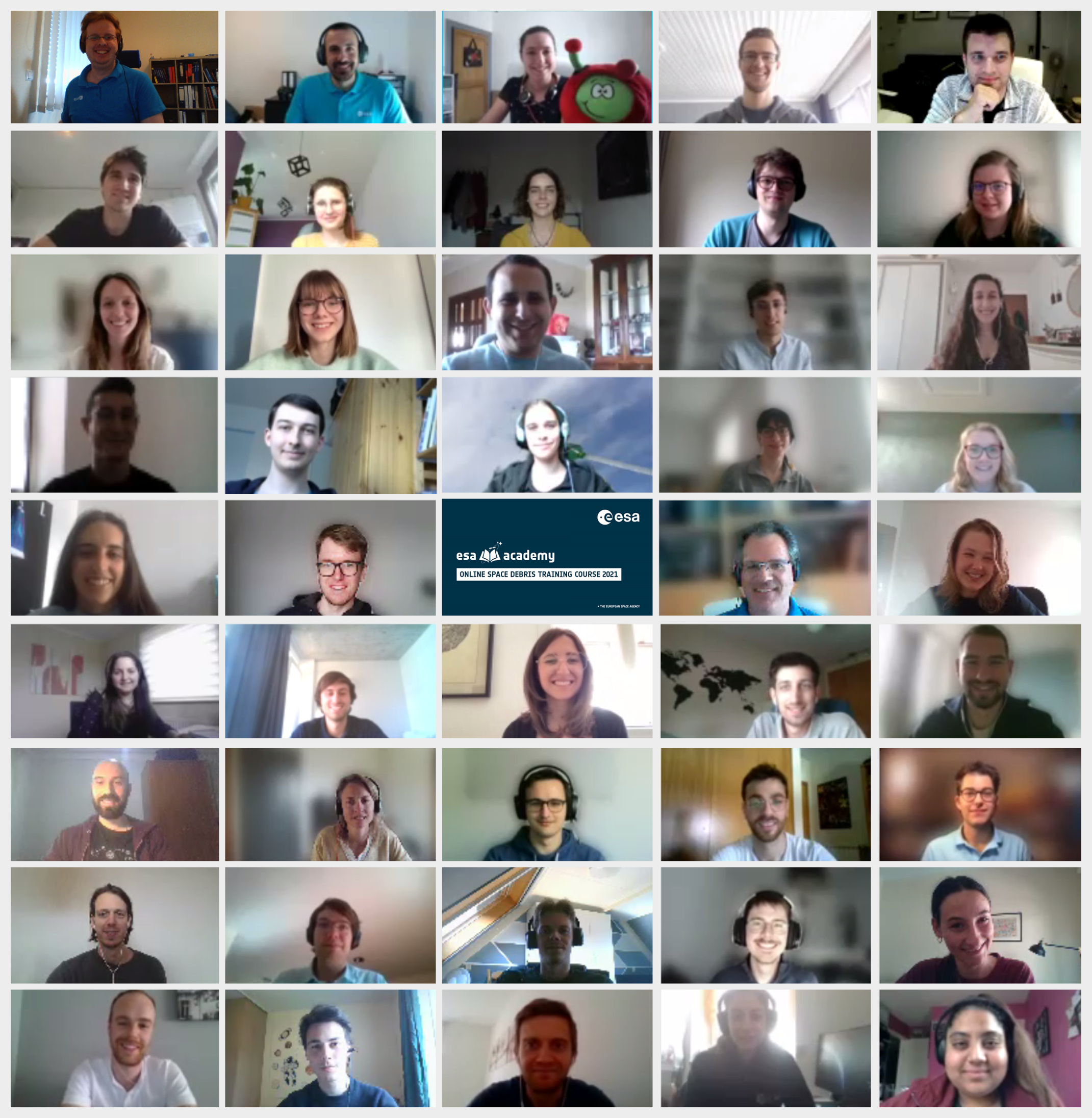 Students log on for ESA Academy’s Online Space Debris Training Course 2021