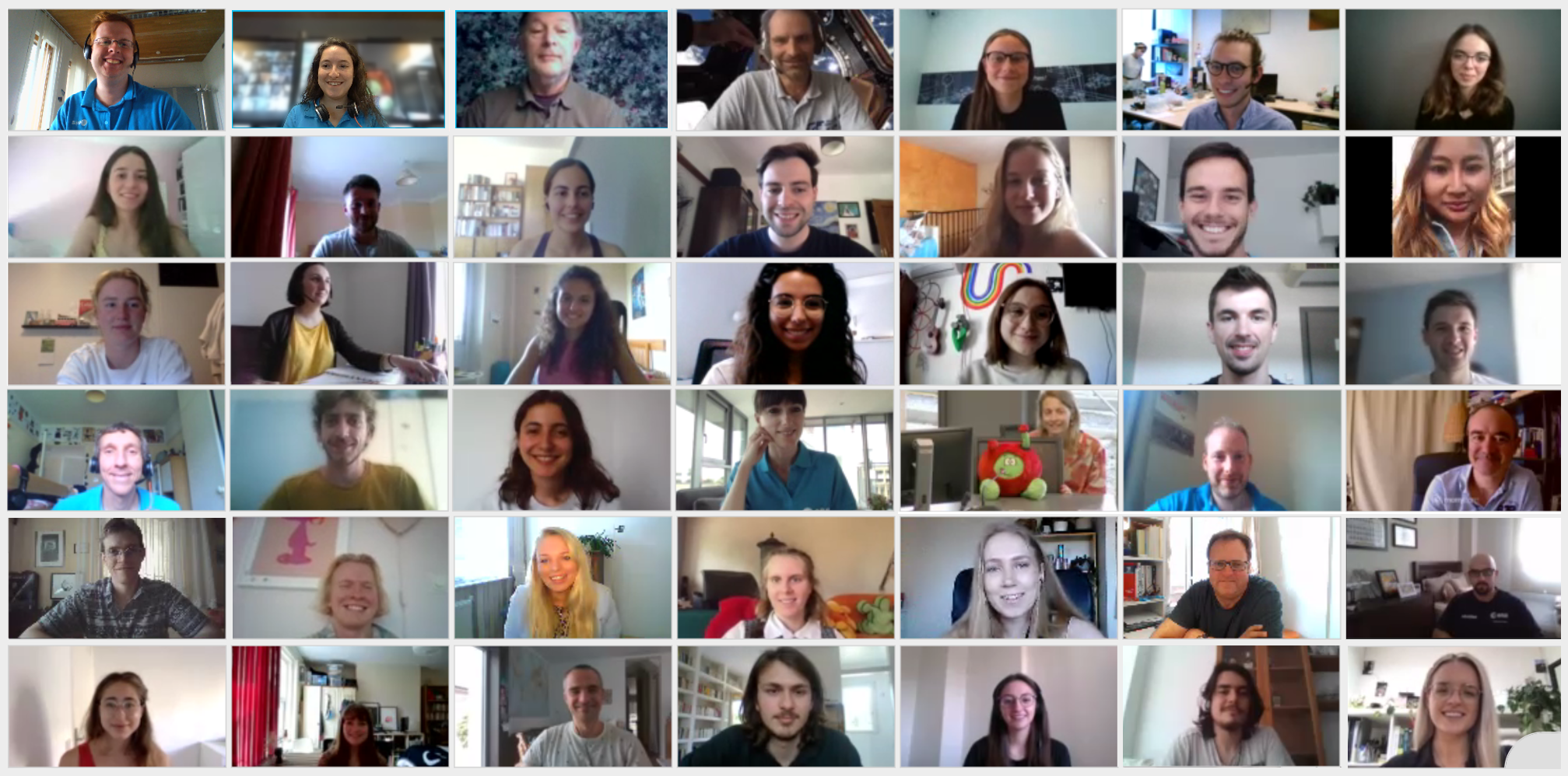 Group picture of participants, tutors and organisers of the Online ESA ELGRA Gravity-Related Research Summer School 2021