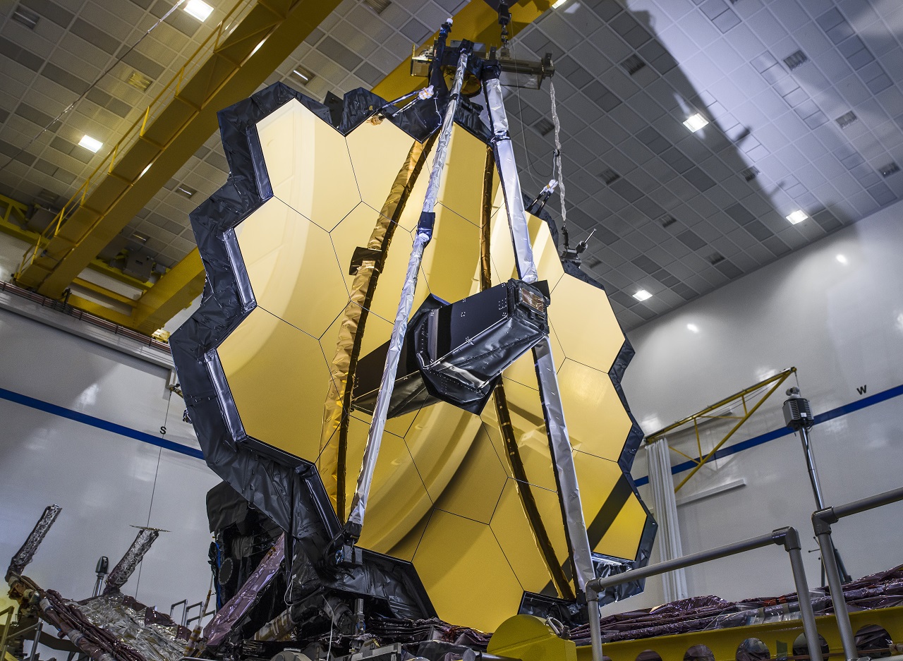 Deployment test of James Webb Space Telescope's primary mirror