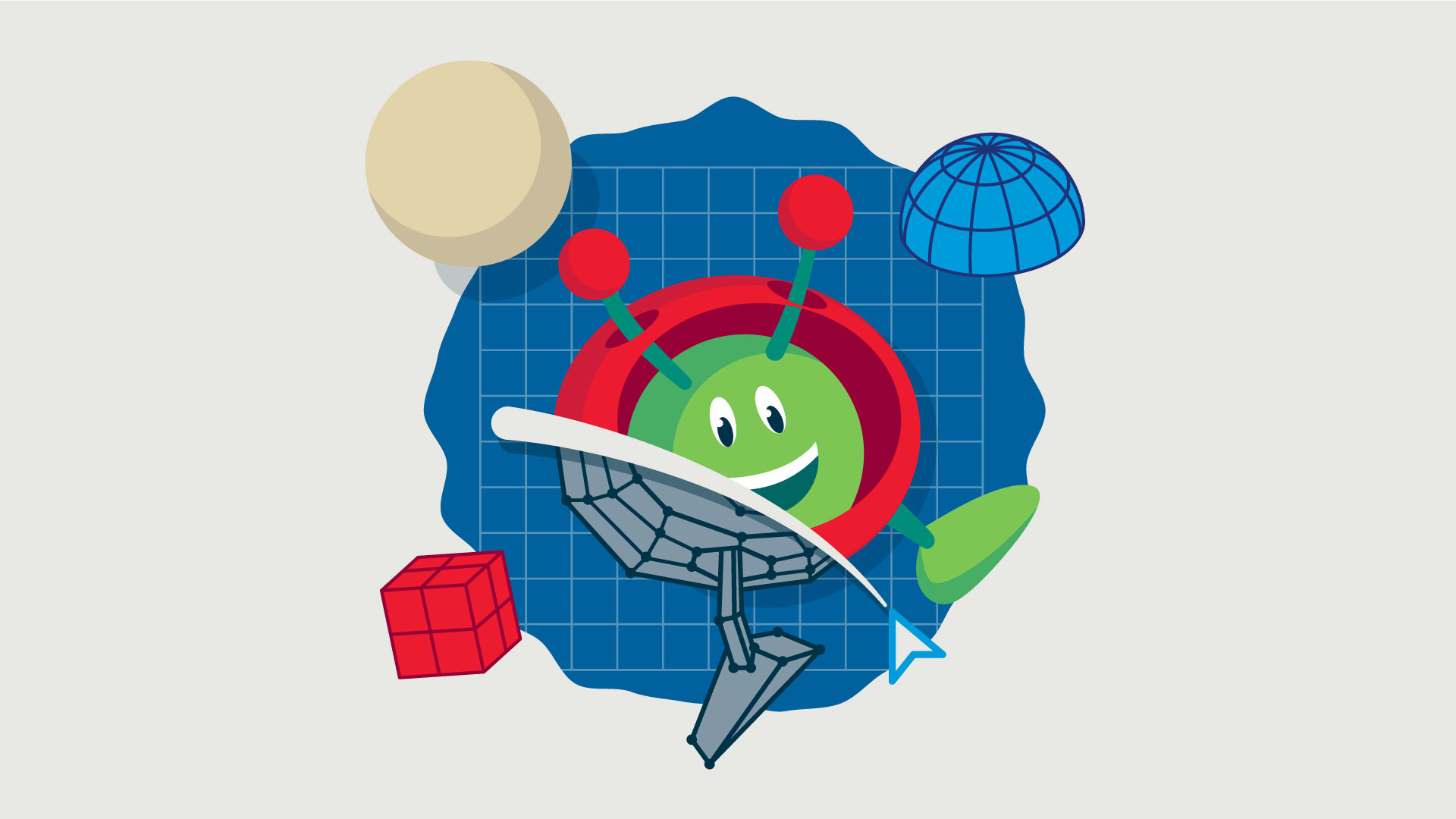 3D design in education key visual