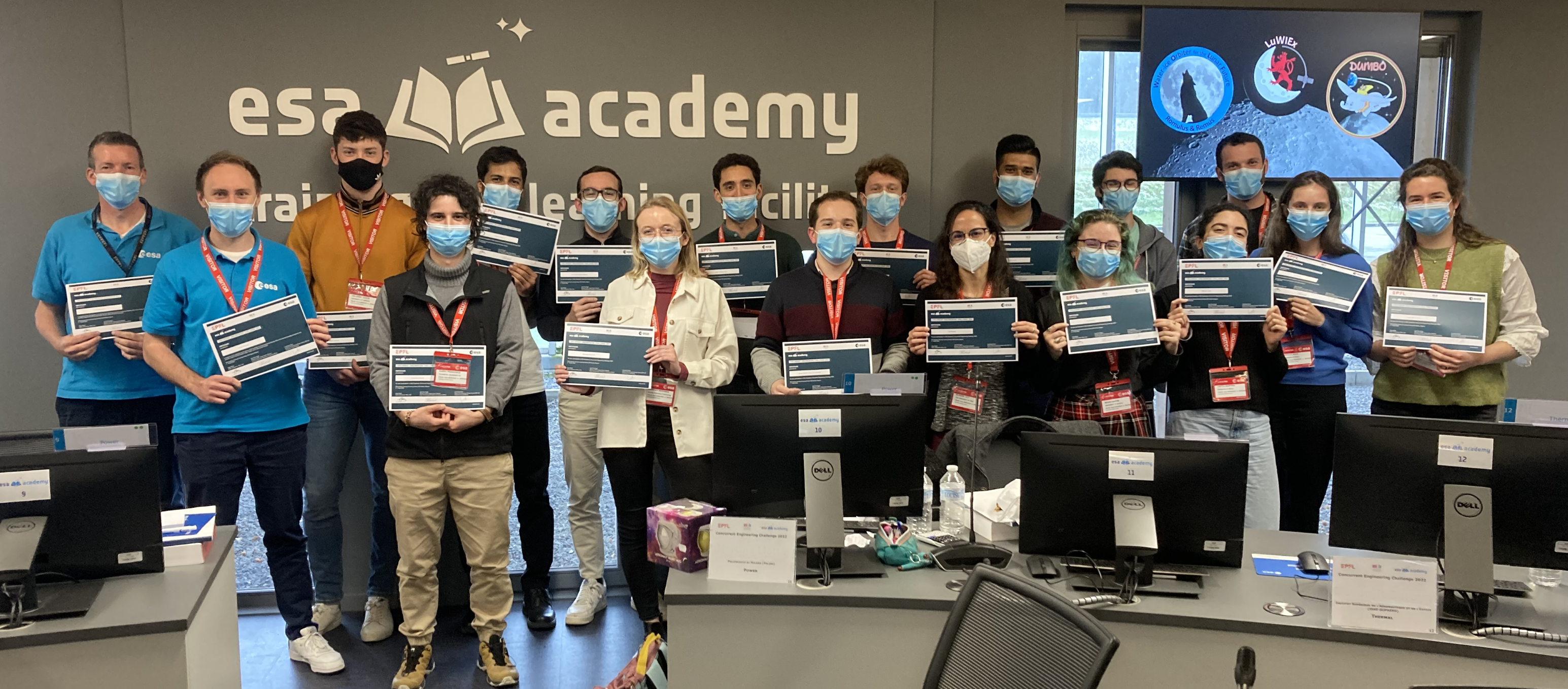 ESEC students with their certificates