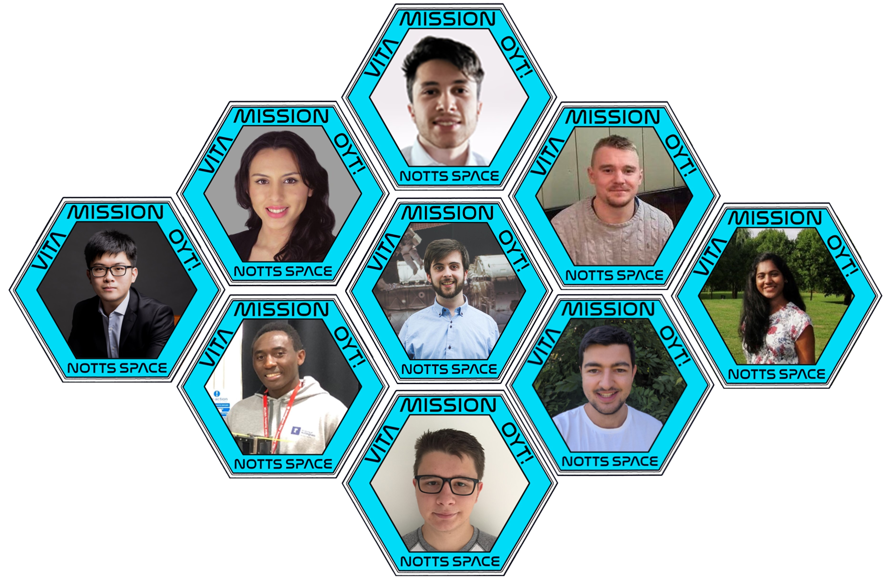 The nine students participating in the third Orbit Your Thesis! Cycle
