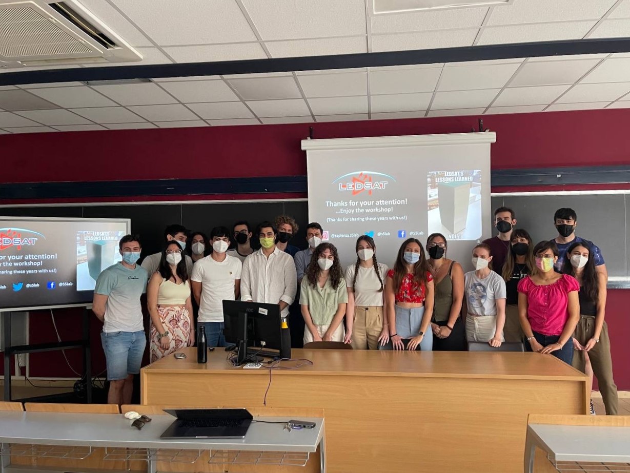 Group photo of the LEDSAT team