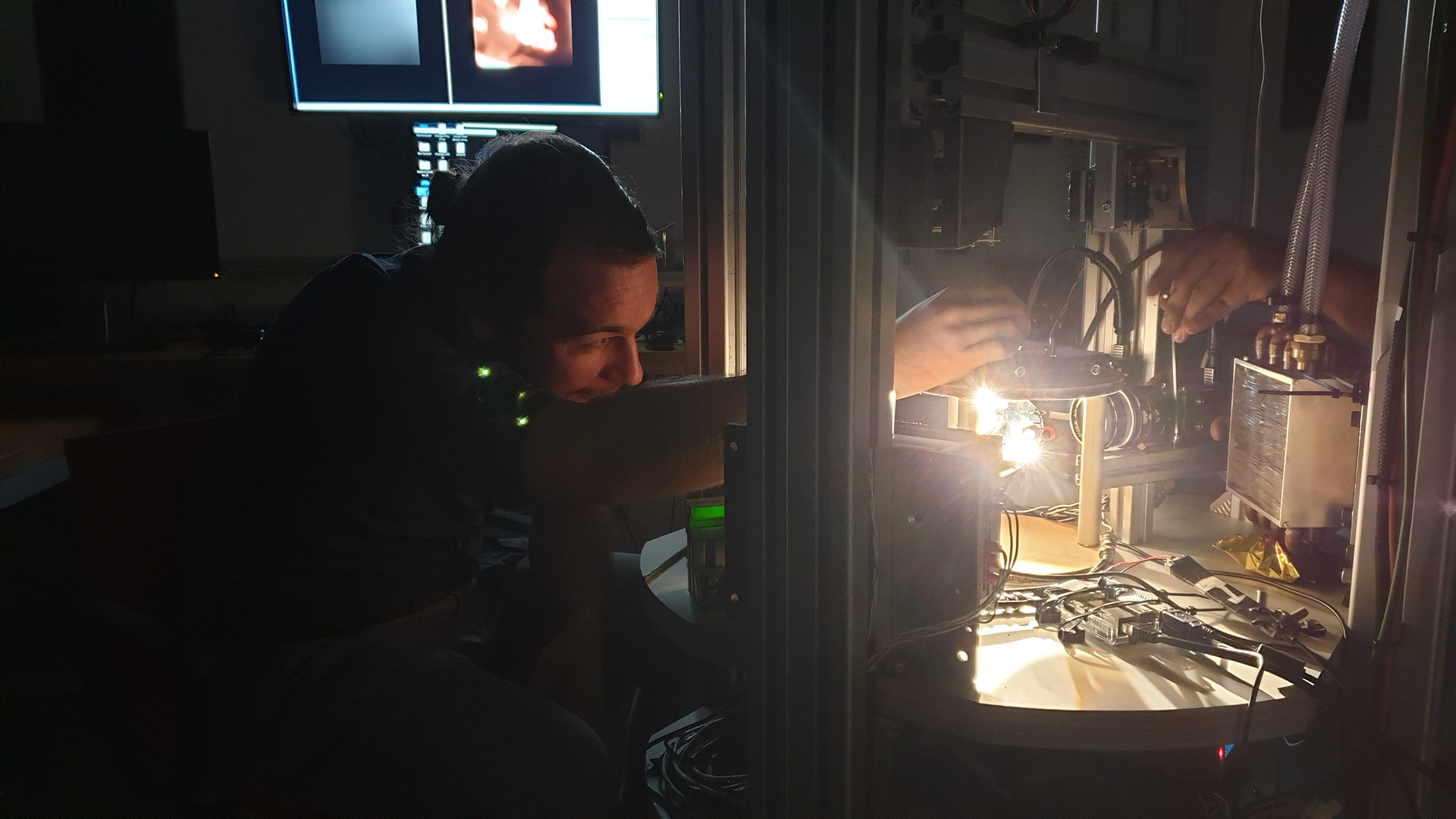 Careful alignment of optics for a student experiment in the Drop Tower