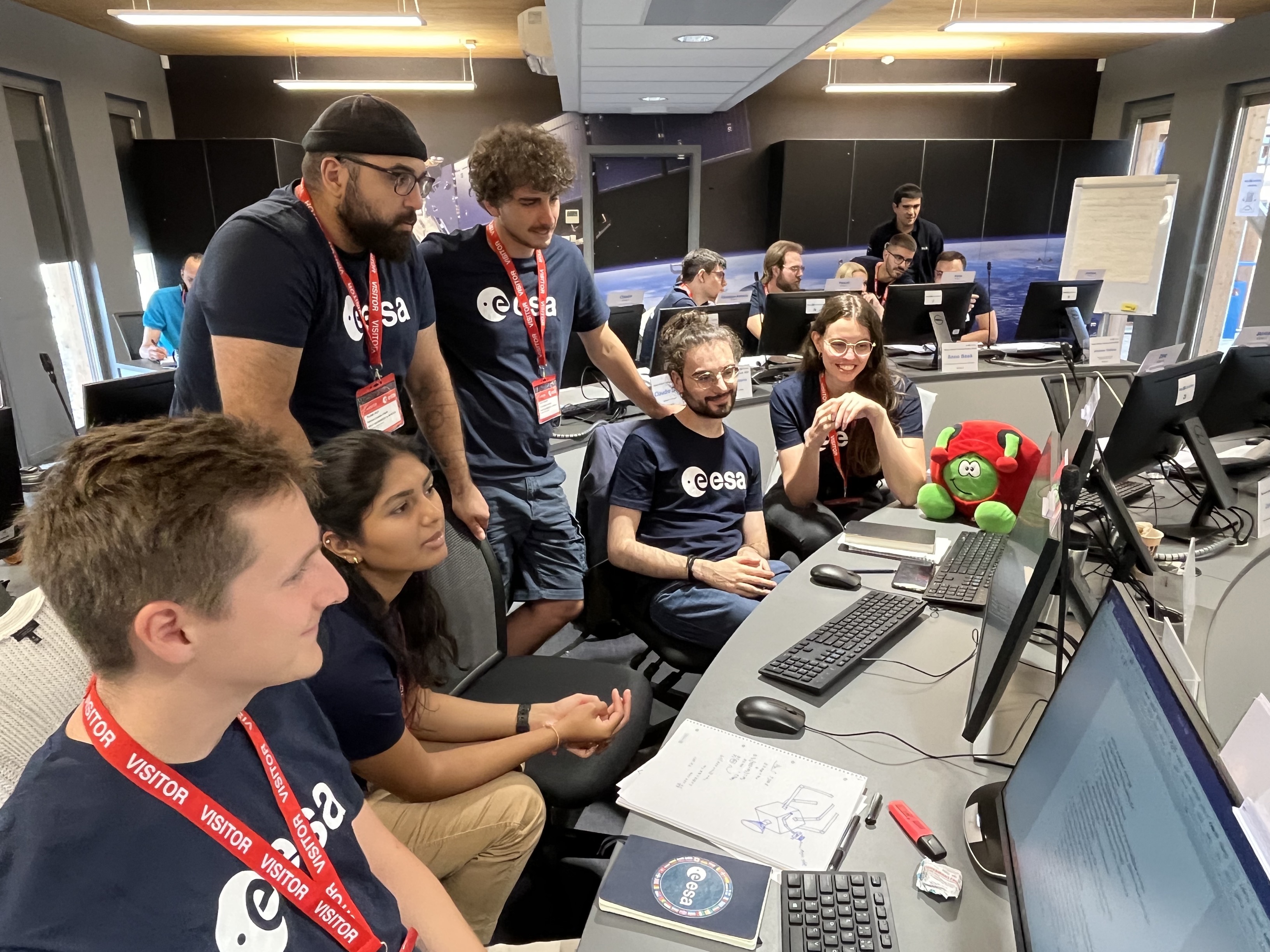 Space Debris Training Course Students working on their group project at the Training and Learning Facility