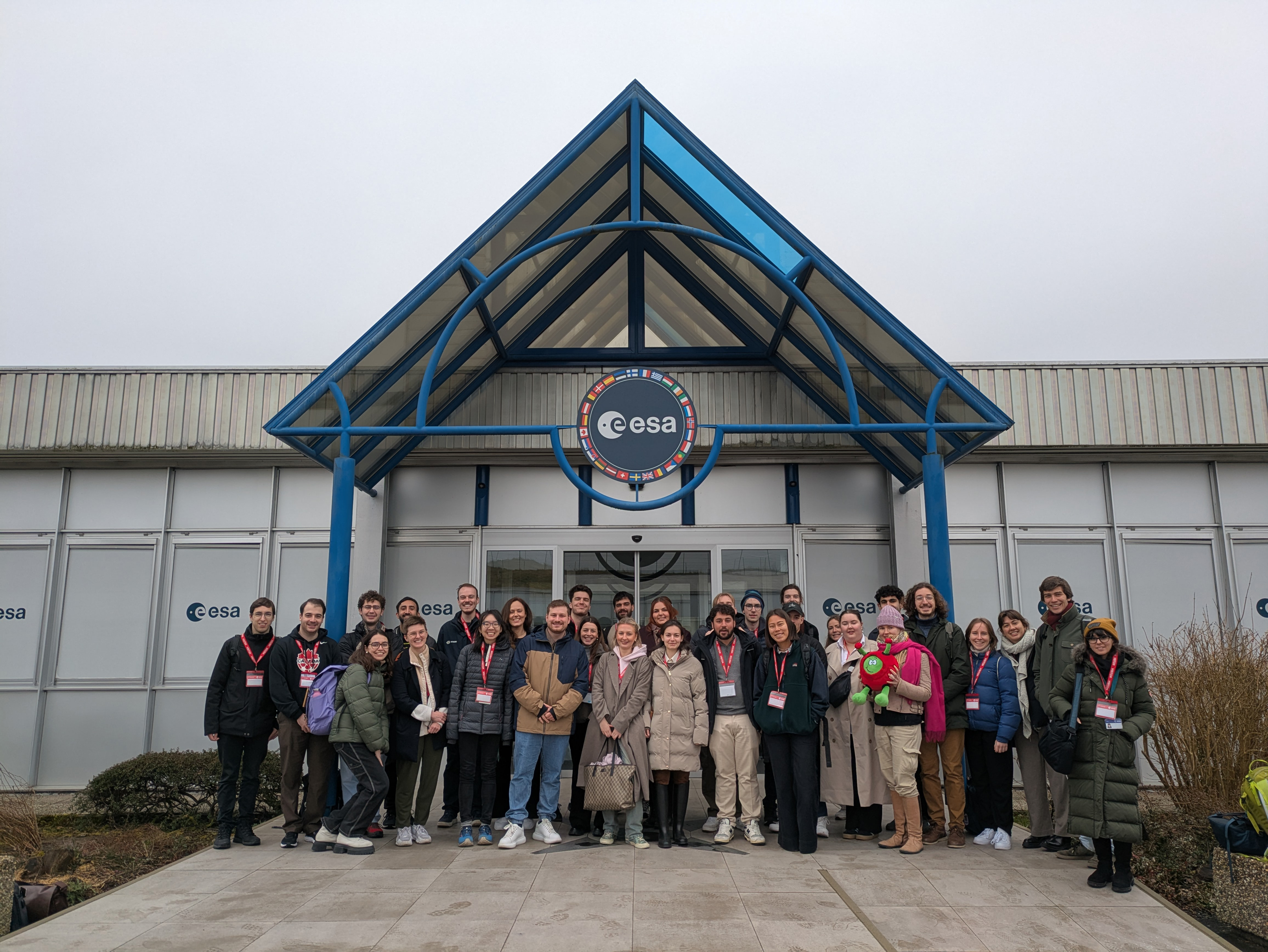 Participants during their visit to ESEC-Redu