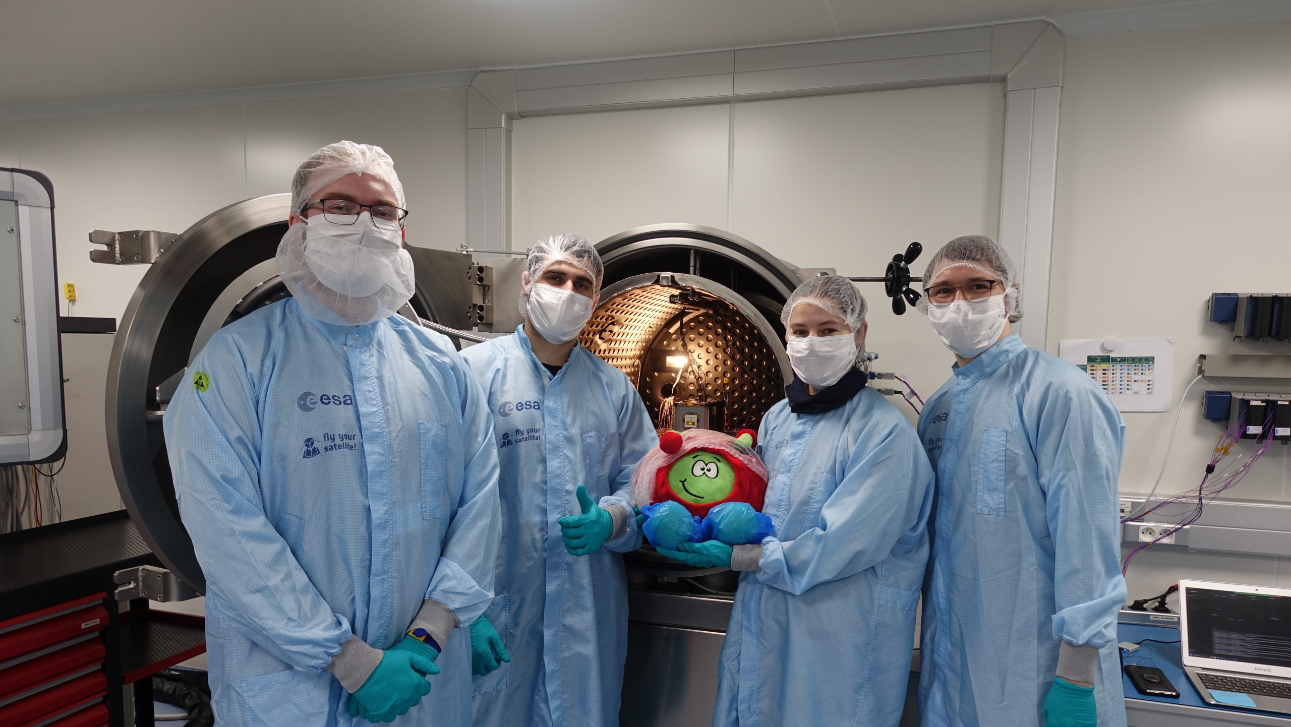 TUDSaT TVAC test team