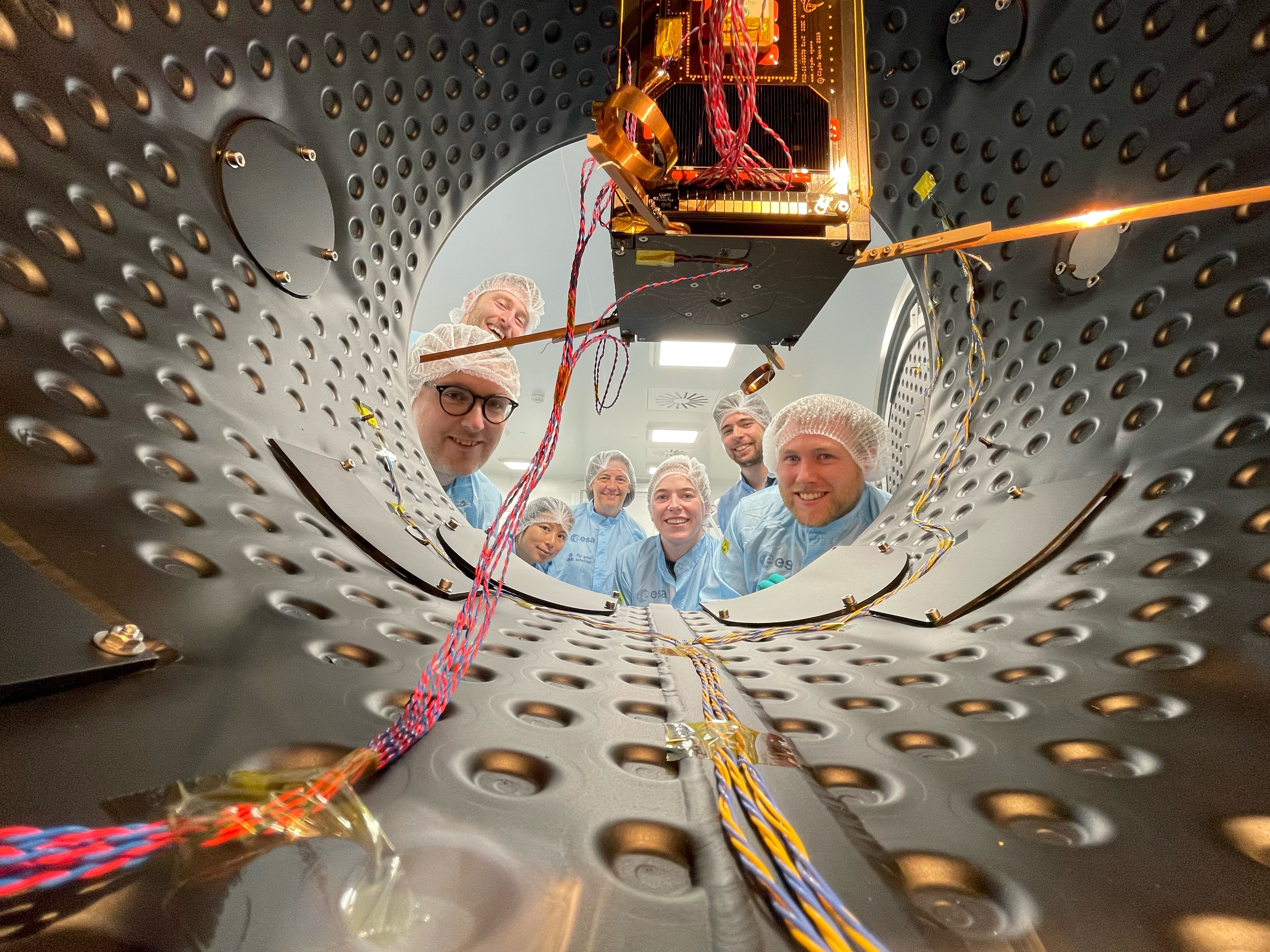 EIRSAT-1 team selfie from the TVAC post test