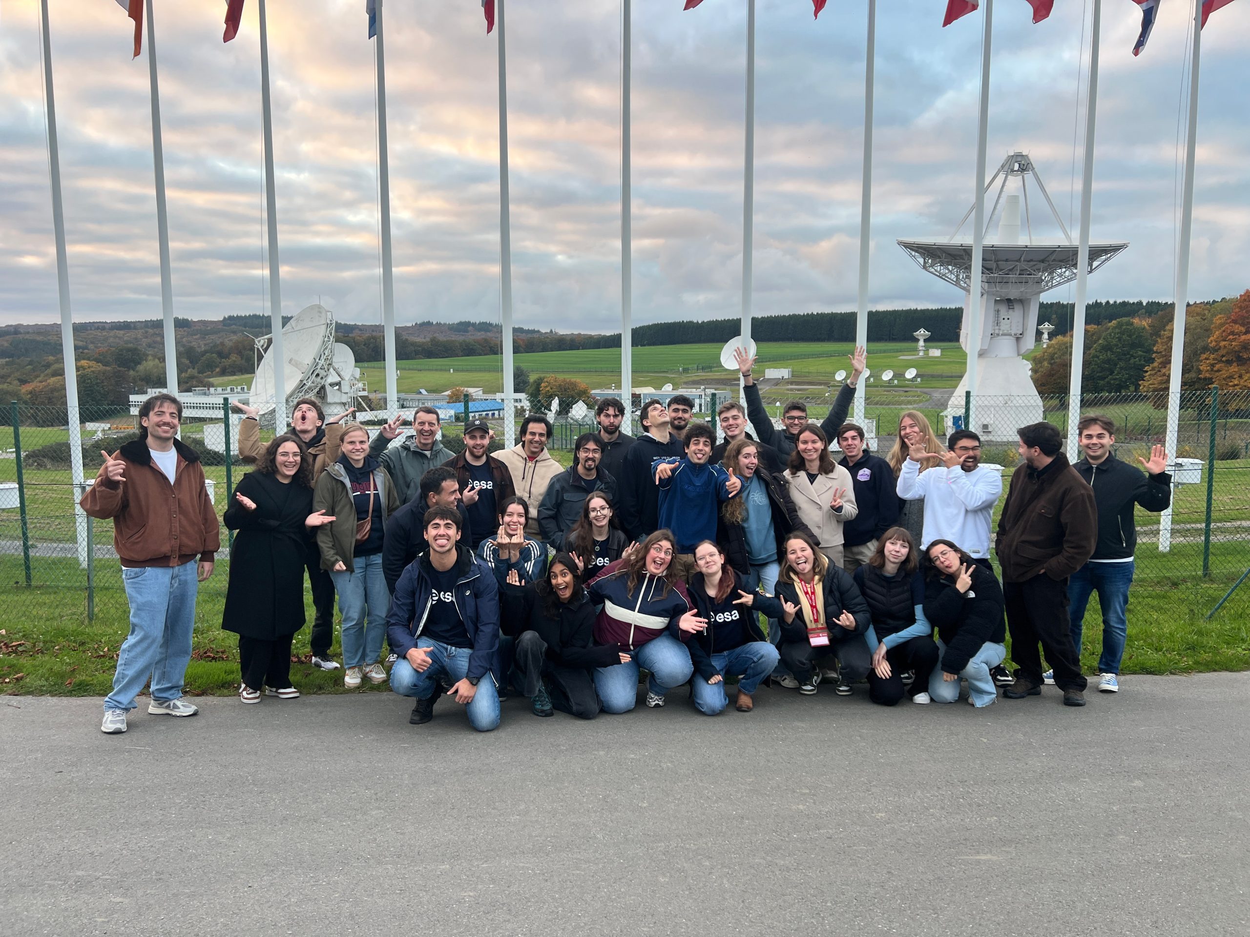 Participants in front of the ESA ESEC-Redu site