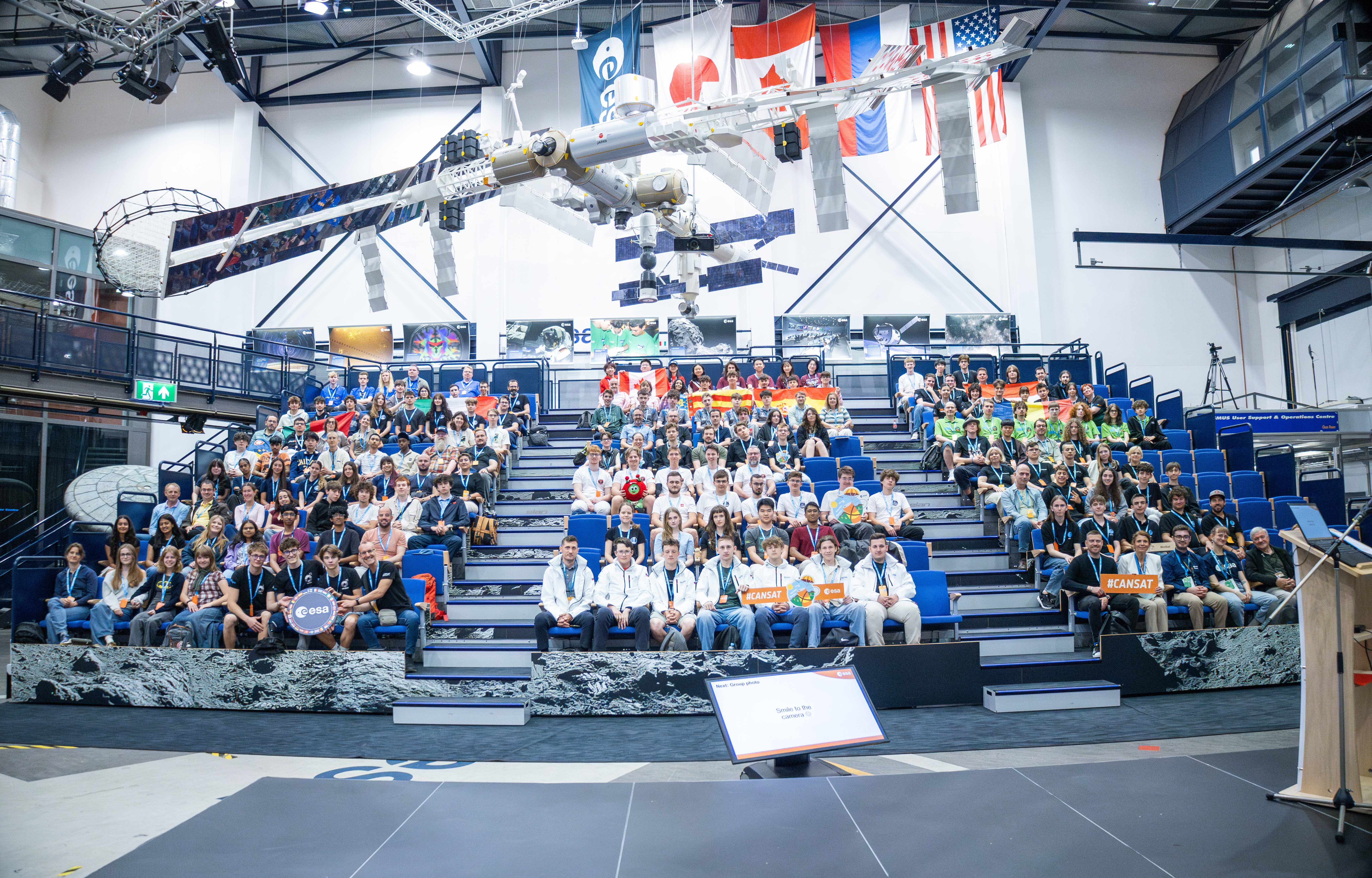 Students at CanSat Space Engineer for a Day 2026 event
