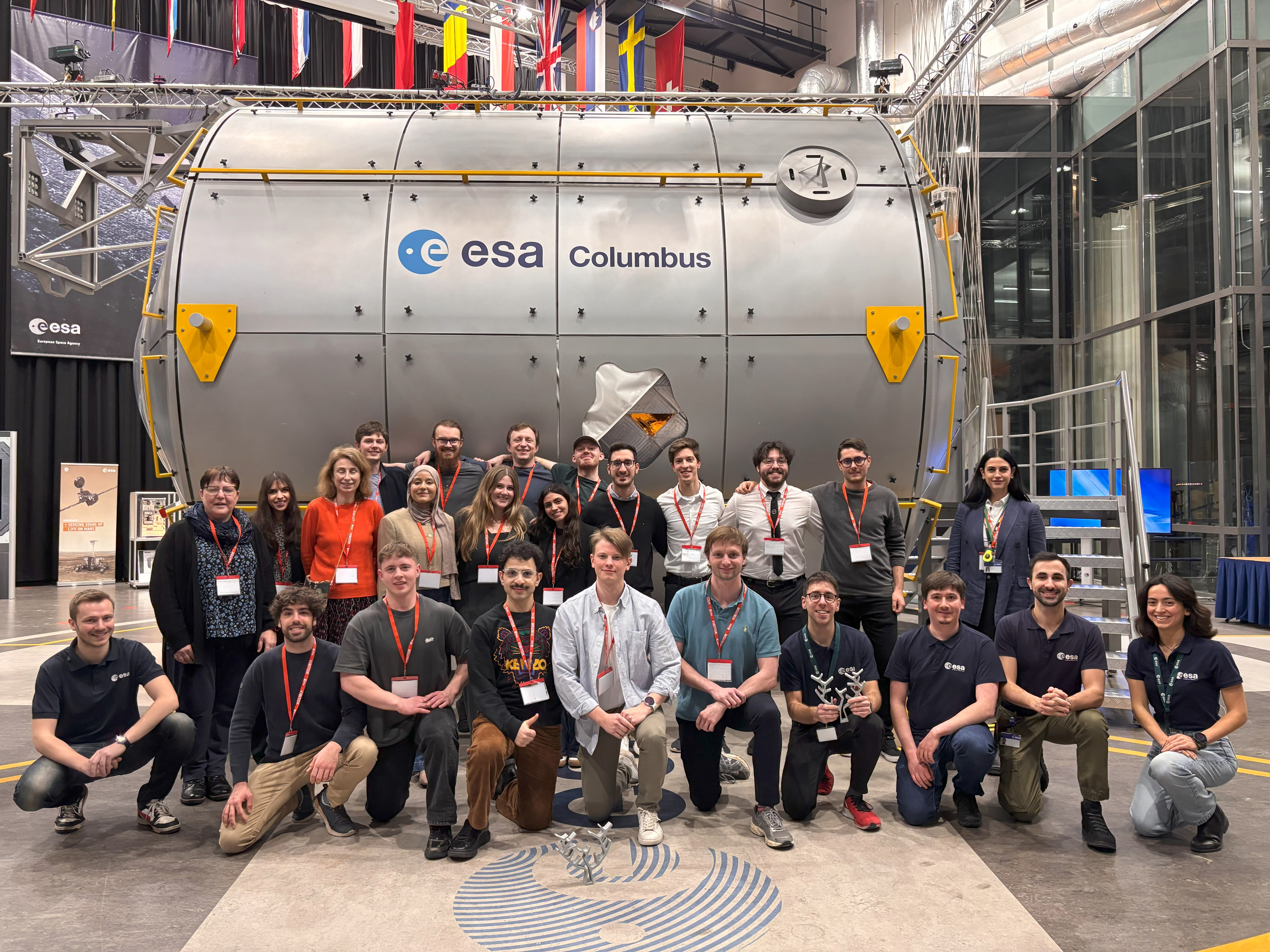 Group photo taken during the kick-off workshop at ESTEC in the Netherlands, with students from the new cycle of the ESA Academy Experiments Programme for the Orbital Robotics Lab