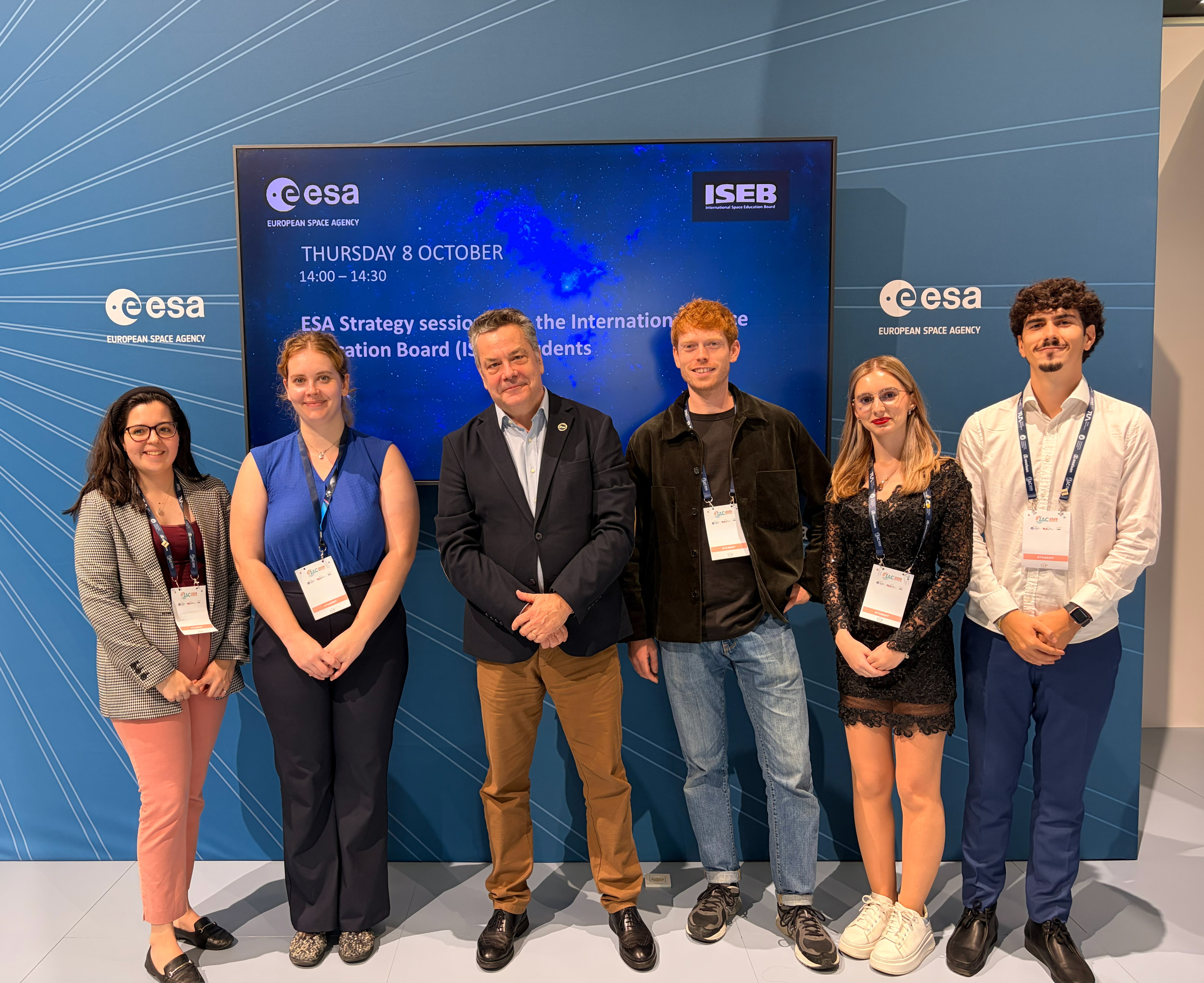 ESA-sponsored students join the ISEB Student Programme at IAC 2026